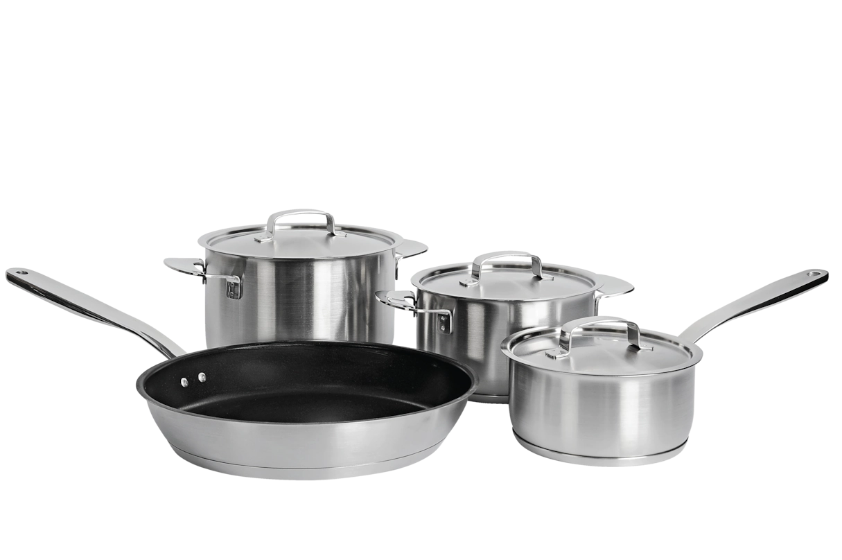 Комплект посуды All Steel с логотипом Miele 4 предмета KMTS 5704-2 Miele купить в Брянске | Всегда в наличии! | Артикул 11945190 | Официальный сайт